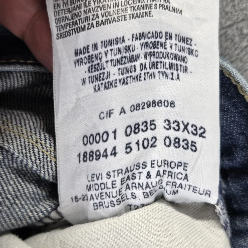 Vintage Levis Engineered Jeans Mens 33x32 Blue Twisted Medium Wash